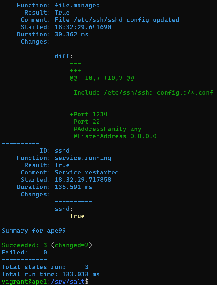 Vastaus moduulin ajamisesta