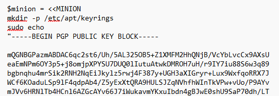 Sudo echo lisättynä minionille