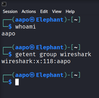 Kuva wireshark-ryhmän jäsenistä